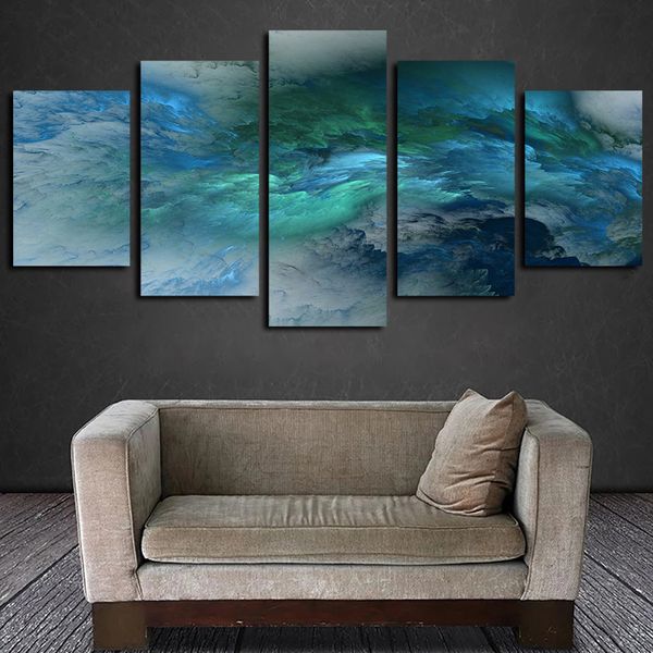 

5 panels abstract psychedelic nebula space cloud artworks giclee canvas wall art abstract poster canvas print oil painting wall decor