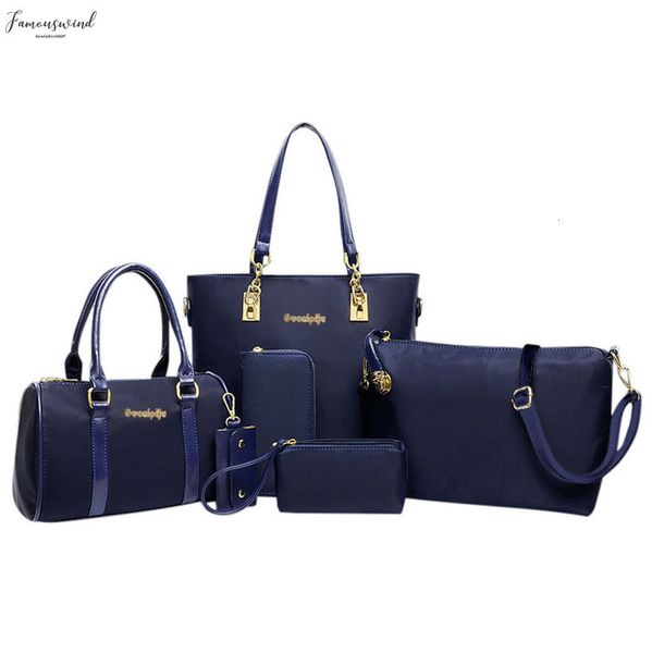 

6pcs набор женщины сумка мода plain шесть piece set плечо crossbody сумка конструктора сумка сумка женщина сцепление mochila g10
