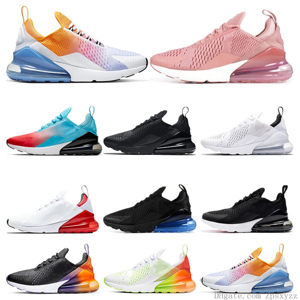 

2019 new arrivel running shoes for men triple black white black gradient rainbow firecracker laser fuchsia womens sports sneakers size 36-45