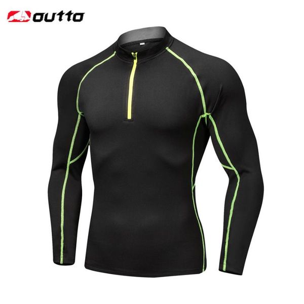 

outto men's cycling base layers thermal warm half zip winter bike bicycle long sleeves jersey outdoor sports underwear, Black;red