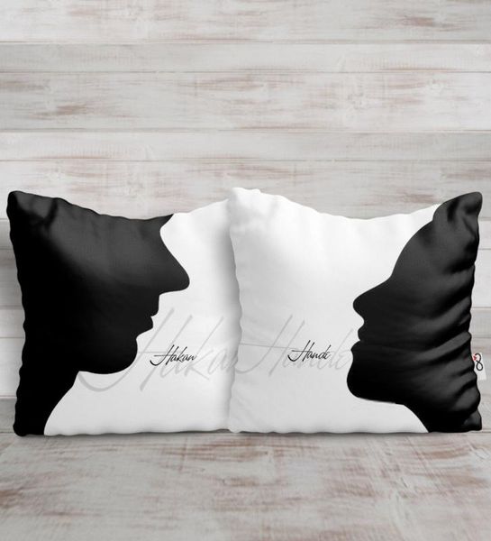 

персонализированный двойной lovers set-2 наволочка