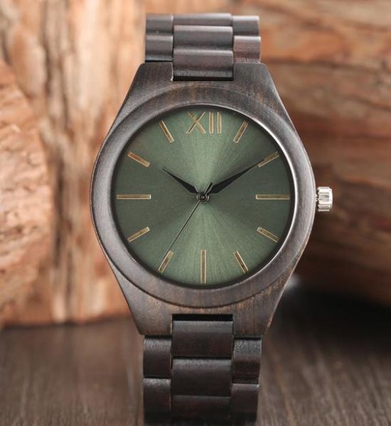 

professional processing brand watches cross-border e-commerce watches waterproof bamboo table, Slivery;brown