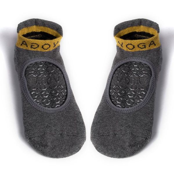 

women yoga socks backless anti-slip ankle grip socks pilates fitness gym ladies sports dance ballet cotton, Black