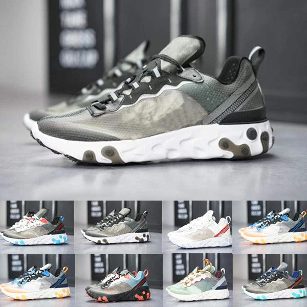 

2019 new undercaver x react element 87 55 running shoes for men women tour yellow orange pee thunder blue mens trainers sports sneake v-6596