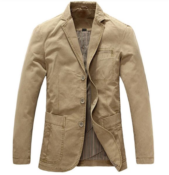 

mens fashion designer jackets spring and autumn large size cotton casual suit lapel slim small suit jacket gentlemen coats, Black;brown