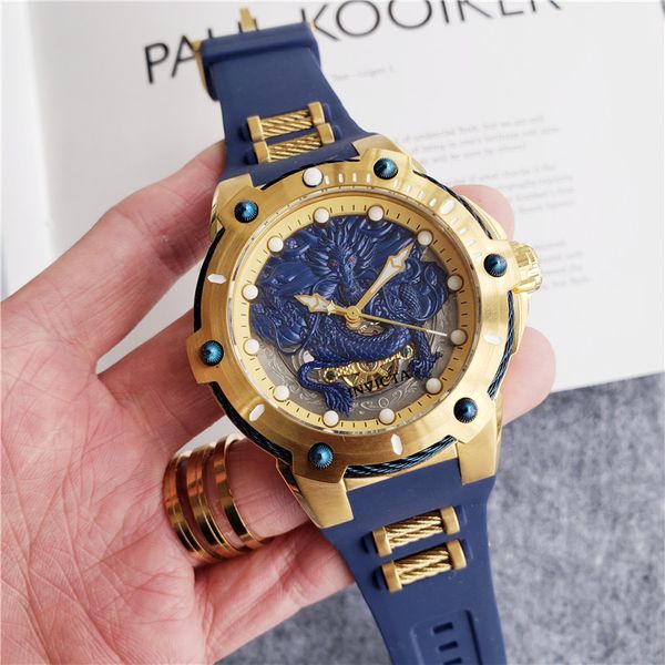 

роскошные мужские часы спортивный повседневный календарь кварцевые часы дракон тотем поверхность бесплатная доставка, Slivery;brown