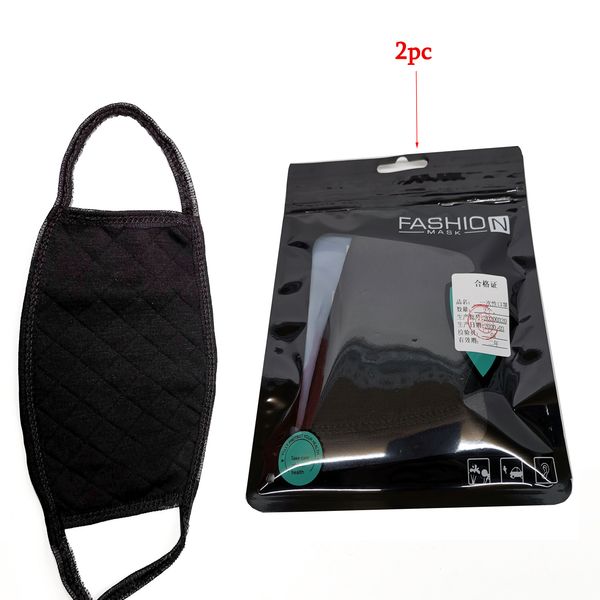 

2шт один мешок пылезащитные антибактериальные моющиеся многоразовые хлопчатобумажные маски 3 слоя антипылевой маски смесь защиты носа и рта