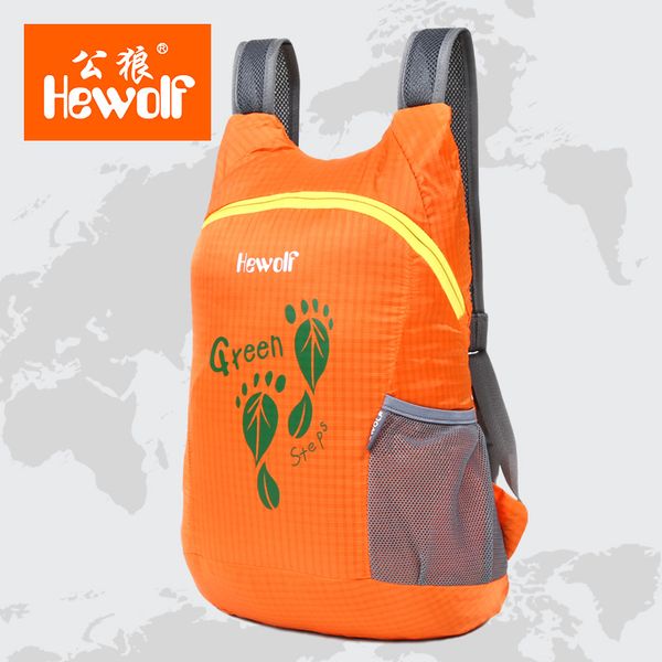 

hewolf 15l 37x26x13.5cm super light mountaineering male female bag foldable outdoor hiking camping skin packbag shoulder pouch