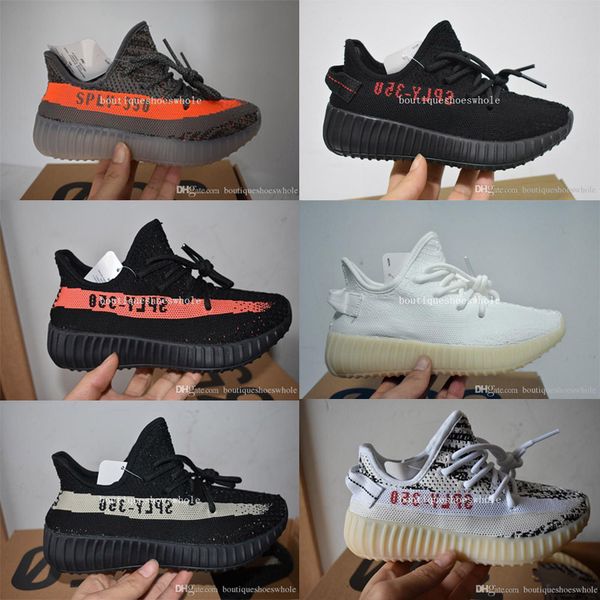 

дети кроссовки молодежные мальчики зебра черный белый beluga boost кроссовки размер 28-35 come with box, Black