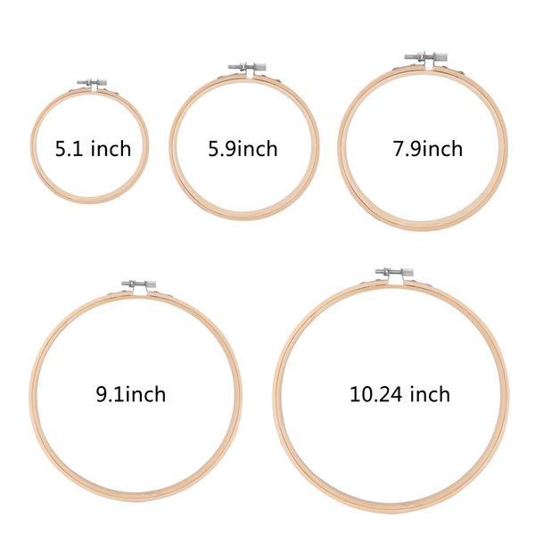 2019 Embroidery Hoop Circle Round Frame Cross Stitch Ring Bamboo