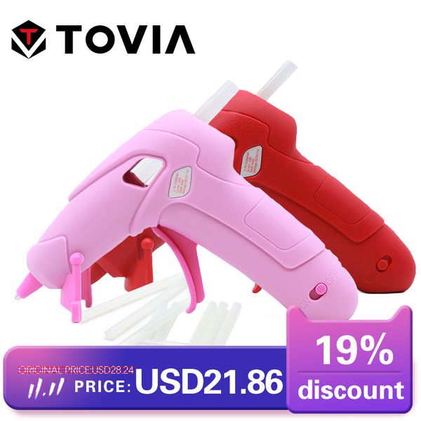 

tovia cordless melt glue gun 2200mah rechargeable usb repair pink heat gun mini portable diy craft repair home power tool