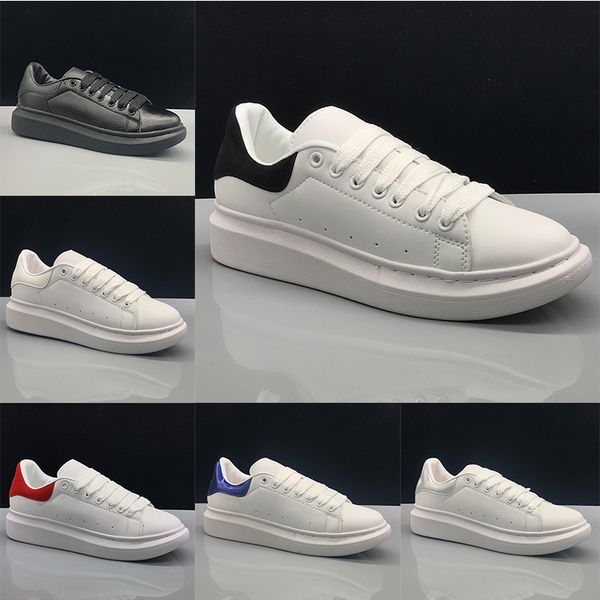 

designer luxury casual shoes white leather for girl women men running shoe black red oreo fashion comfortable flat sport sneakers size 36-44, White;red