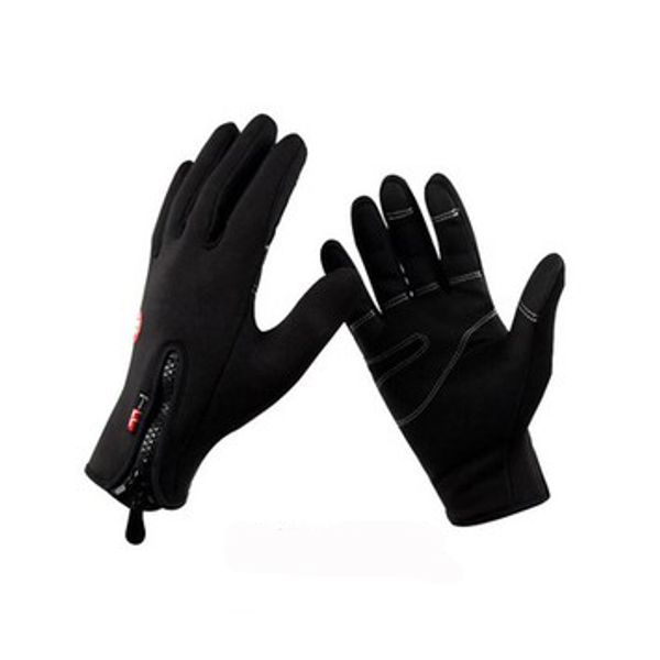 

black ski gloves warm skiing and riding gloves motorcycle outdoor wind and waterproof cotton