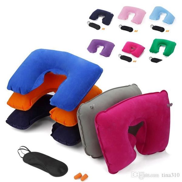 

inflatable u shape pillow for airplane travel inflatable neck pillow travel accessories pillows for sleep air cushion pillows ic517
