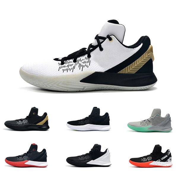 

kyrie flytrap 2 men basketball shoes low 5s black white red youth kids kyries irving ii sneakers tennis with box size 7 12