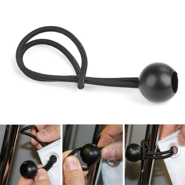 Black Ball Bungee corda elastica elastica teloni elastici cinghia per tenda corda elastica palla da 200 pezzi in su