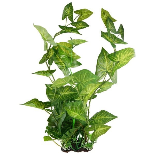 

21.5" high aquarium green plastic artificial plants decorations fish tank fake leaves decor aquatic plant ornaments accessories