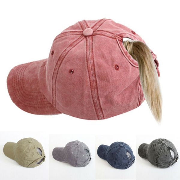 

outdoor sport ponytail cap baseball cap snapback hat summer fitted hats for men women simple multicolor 2019 new, Blue;gray