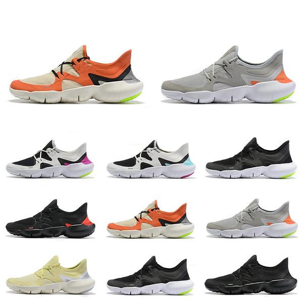 

2019 rn 5.0 breathable sneakers mens running shoes womens trainers triple black mens designer sports jogging run shoes size 36-45
