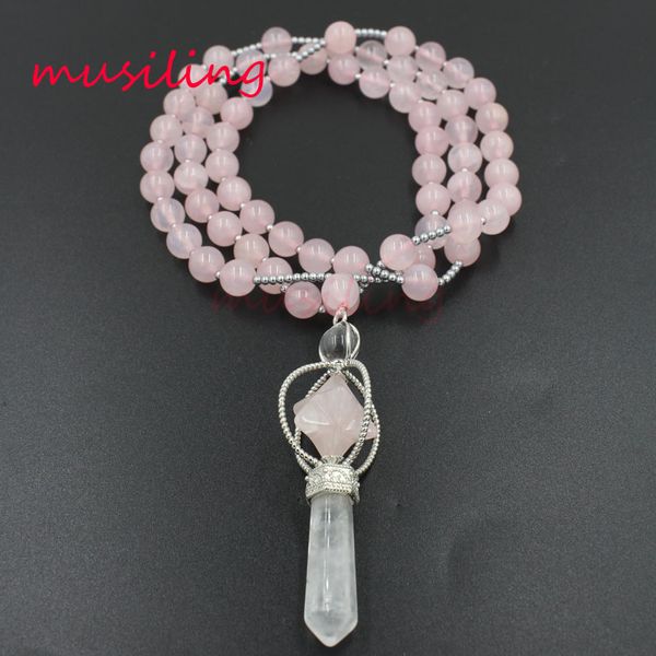 

8mm crystal ball beads necklace pendants reiki pendulum merkaba pencil chakra amulet jewelry accessories fashion charms jewelry for women, Silver