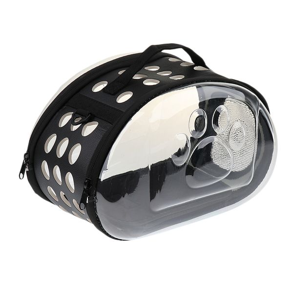 

transparent foldable pet dog carrier puppy cat carrying outdoor travel bags for small dog shoulder bag pets dog products(black,pink