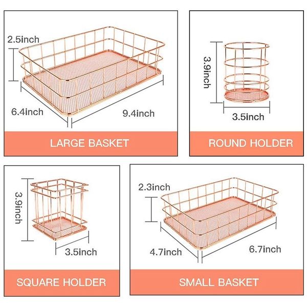 

корзины металла хранения, 4-pack mesh корзины провода комплект утюга hollow кисти для макияжа держатель многоцелевой desktop органайзер для