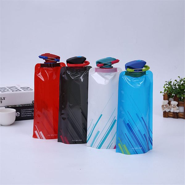 

гибкие складные складные многоразовые спортивные бутылки с водой ice bag открытый складной мультфильм спортивный мешок воды 700 мл
