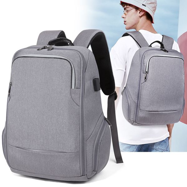 

new computer both shoulders package travel waterproof man both shoulders package usb charge backpack student function a bag