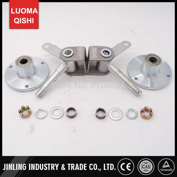 

1pair 6 inch wheel knuckle spindle with wheel hub fit for diy china 110cc 168 200f go kart buggy karting atv utv quad bike parts