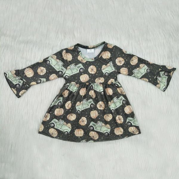 

2019 sell pumpkin dress girl summer outfits baby kids clothing, White