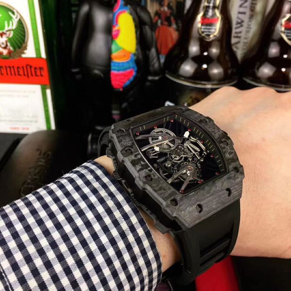 

новая версия top rm27-01 tourbillon fleur magnolia циферблатом miyota механические 19-02 мужские часы diamonds case каучуковый ремешок unise, Slivery;brown