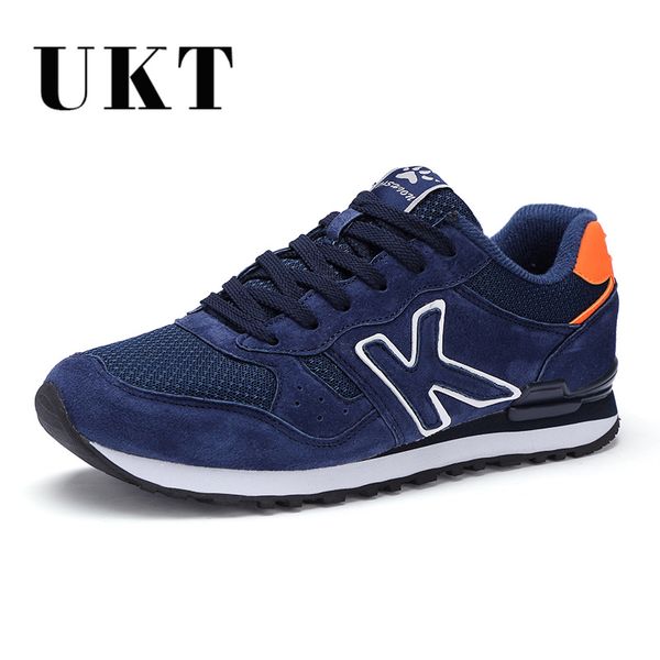 

ukt light men running shoes spring autumn artificial genuine leather cushioning lace up man sneakers