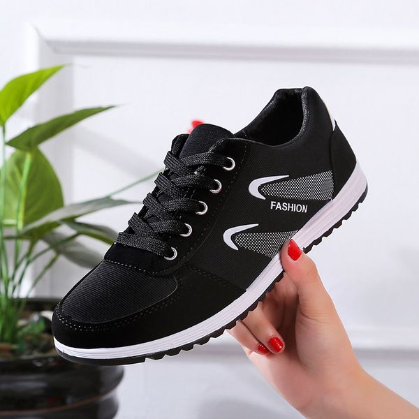 

2019 нового стиль casual совета обувь женских осень зима в корейском стиле versatile street привязать студент шнурки обувного, Black