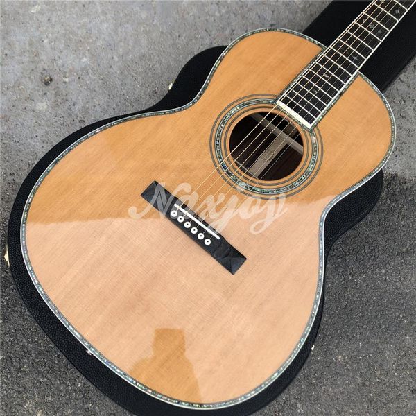 

ebony fingerboard ooo style acoustic guitar,39 inches solid cedar 000 guitarra acustica,rosewood back,ing
