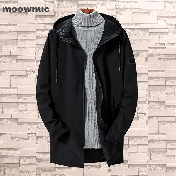 

2019 spring men's casual trench coat jacket mens fashion casual jackets classic coats outwear men size xl-8xl, Tan;black