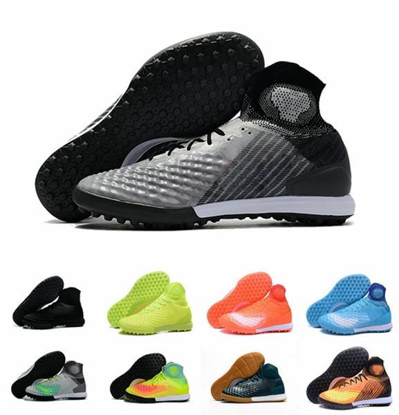 

2019 new men fg football boots high ankle magista obra ii soccer shoes tf md 3d woven upper acc soccer cleats, White;red