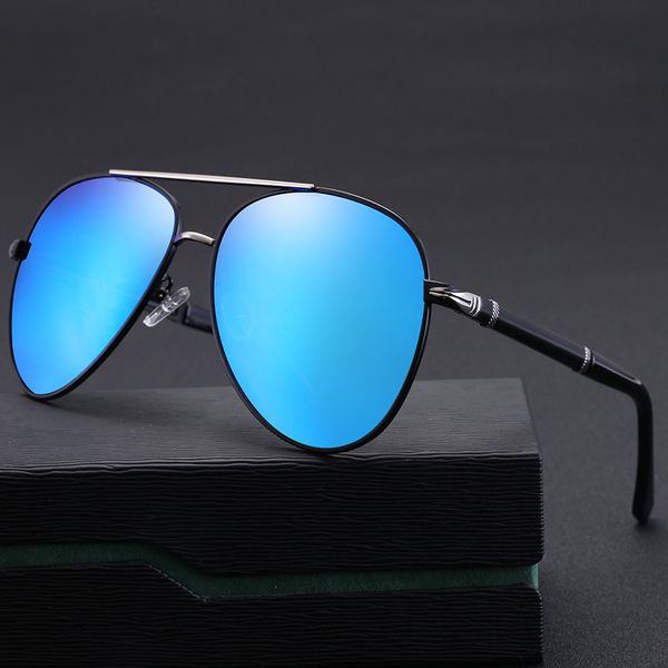 

p8738 men vintage aluminum polarized sunglasses classic brand sun glasses coating lens driving shades for men/wome uv400 with original brand, White;black
