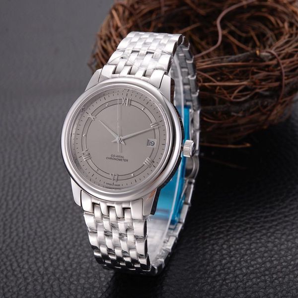 

2020 designer watches watch men automatic luxury mens watches silver strap blue stainless mens mechanical montre de luxe wristwatch, Slivery;brown