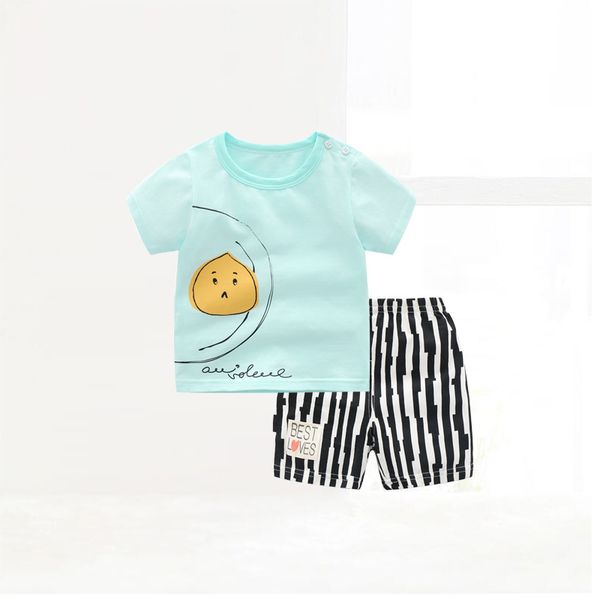 

children clothes suits for boys summer cotton baby boys clothes kids sleepwear short sleeve pajama set kids pijama infantil 2020, Blue;red