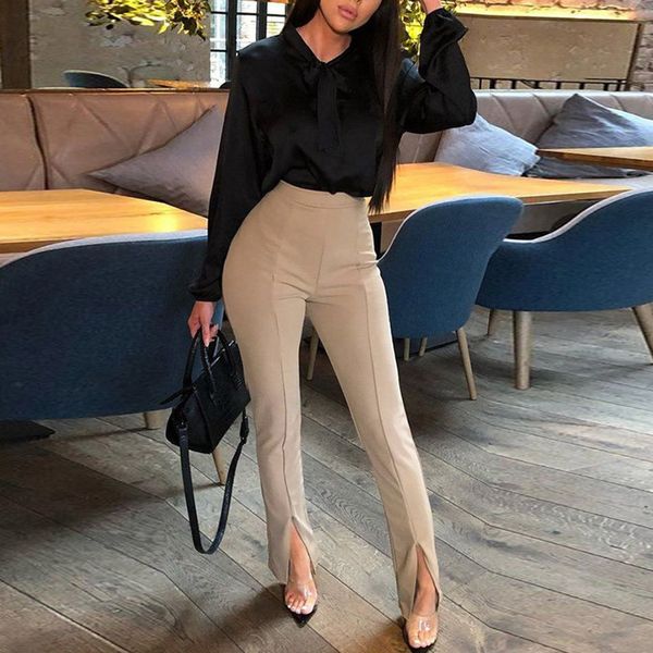 

women's casual harem pants spring summer fashion ankle-length trousers female classic high elastic waist black camel beige, Black;white