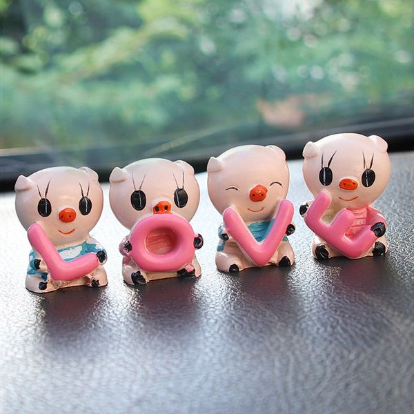 

car ornament resin miniature love pigs craft accessory home garden car accessories interior decoration funny ornaments