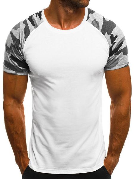

тонкий тонкий спортивные мужские tshirts quick dry лето с коротким рукавом tees casual contrast gym дизайнер tops, White;black