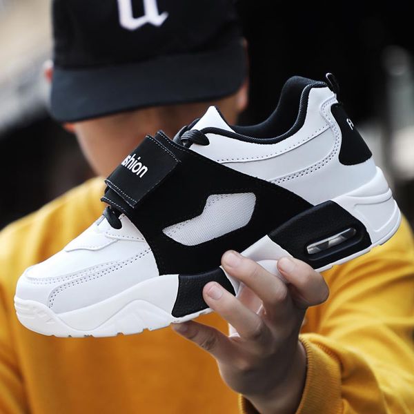 

height increasing lady sports shoes air cushion shoes woman sport damping sneakers women pu leather running platform b-291