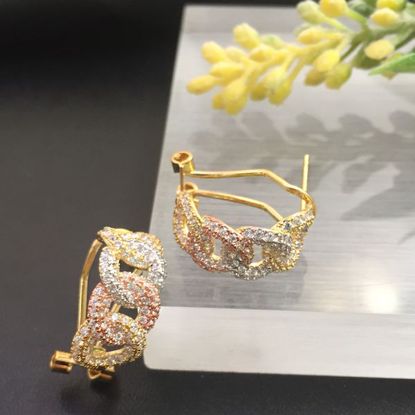 

hoop & huggie lanyika fashion jewelry artistic exquisite romantic loveliness lacing micro plated party earrings anniversary daily gift, Golden;silver
