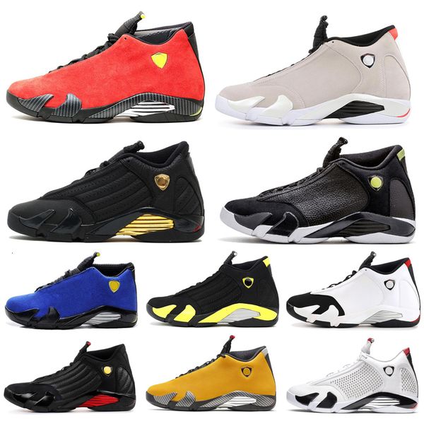

new 14 14s varsity royal men basketball shoes university gold red candy cane desert sand thunder mens trainer sports sneakers casual, Black