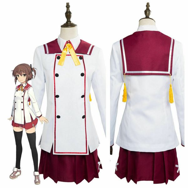 

меч владея shrine maiden minoseki академия косплей костюм, Black;red