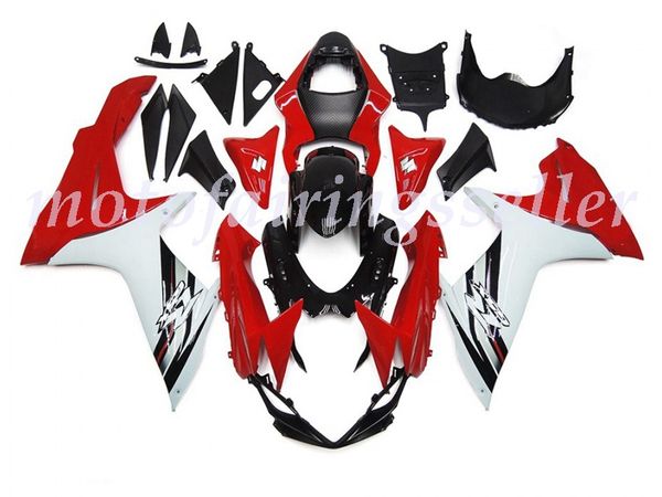 

new abs plastic fairings kit fit for suzuki gsxr600 gsxr750 2011 2012 2013 2014 2015 2016 2017 injection mold red and gloss white style