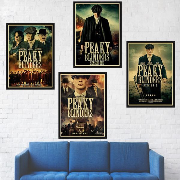 

tv series peaky blinders poster wall decor kraft paper print retro poster wall art romm decor