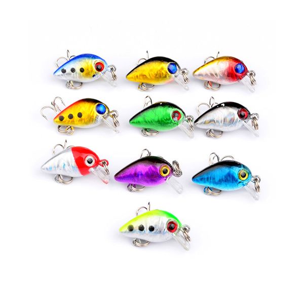 

2018 sell 2.6cm1.6g crank bait 10 color swim fishing lure wobbler japan artificial hard diving colorful mini fishing crankbait