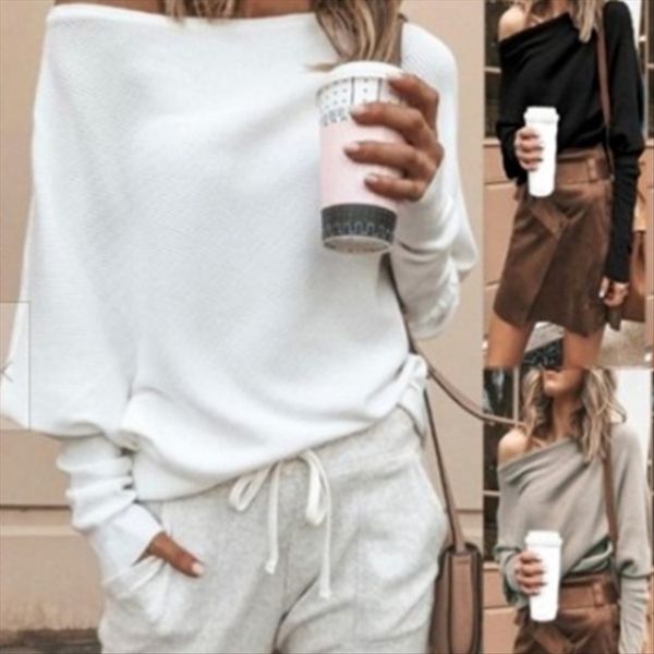 

2019 autumn bat thread long sleeve 2019 autumn bat thread long sleeve top, White